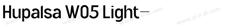 Hupalsa W05 Light字体转换